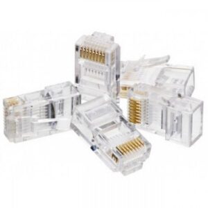 CAT6 CAT5E Pass Through RJ45 Modular Plug Network Connectors UTP 50μ Gold-Plated 8P8C Crimp End For Ethernet Cable