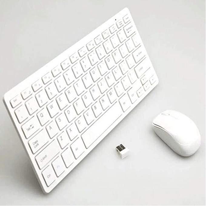Mini Wireless 2.4G Keyboard + Mouse-white colour product image 2