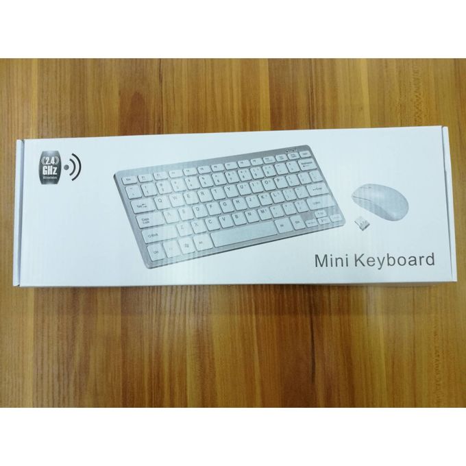 Mini Wireless 2.4G Keyboard + Mouse-white colour product image 3