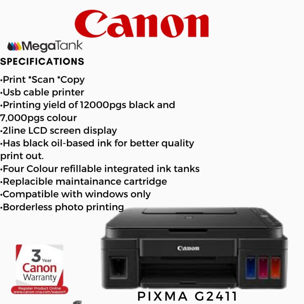 Canon Pixma G2411 printer product image 2