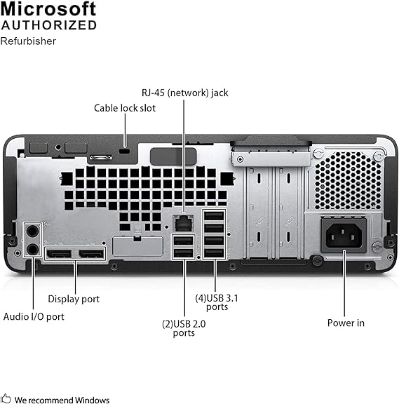 Complete HP Prodesk 600 G4 SFF Intel core i3 8th gen 2.9GHz 128GB SSD +500GB HDD With 22 Inch Monitor product image 2