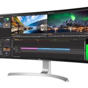 LG 34CB99-W 34" 21:9 UltraWide WQHD 3440 x 1440 AMD FreeSync IPS LED Curved Monitor, 34 Inches RGB 99%, HDMI, DisplayPort, USB Type-C, Tilt, Height Adjustable